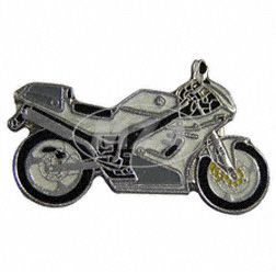 PIN Motorrad Replica silber