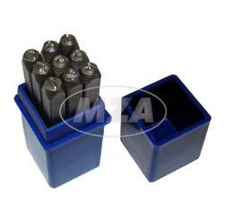 SET marking stamp - numbers - digit height: 4,0mm - writing characteristics DIN1451