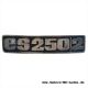 Identification plate mudguard ES 250/2 