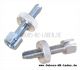 2x Adjustable screw with knurled nut, M6x30 - slotted - whole length 40 mm 