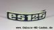 Typabzeichen Kotflügel ES 125 Kunststoff