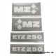 Set Sticker / adhesive foil  "ETZ 250" ,  stencil