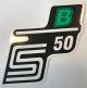 Schriftzug S50B grün (Aufkleber)