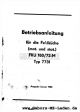 Manuel d'utilisation, Edition 1983, copie en allemand