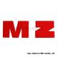 Lettre "M + Z" rouge